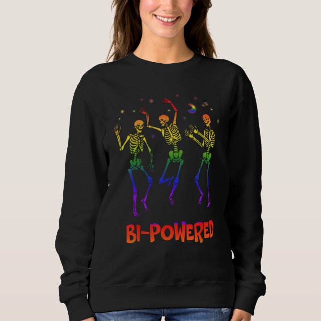 Bi Powered Bisexual LGBTQ Bi Pride LGBT Motivation T Shirt (Framsida)