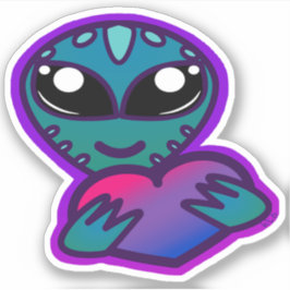 Bi Pride Alien Sticker Klistermärken