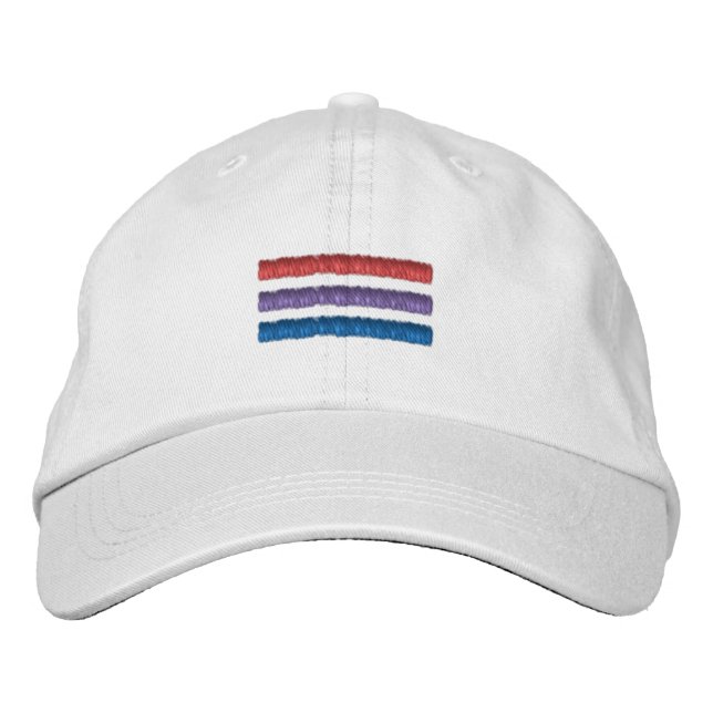 Bi Pride Embroied Baseball Cap Broderad Keps (Framsida)