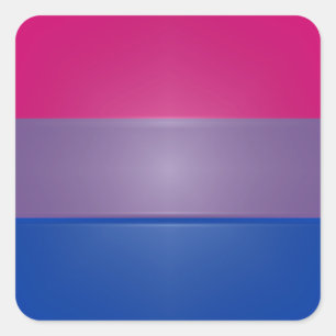 Bi Pride Färg - markering Fyrkantigt Klistermärke