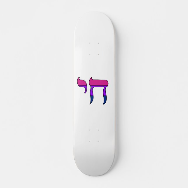 Bi Pride Flag Chai Mini Skateboard Bräda 18,5 Cm (Framsida)