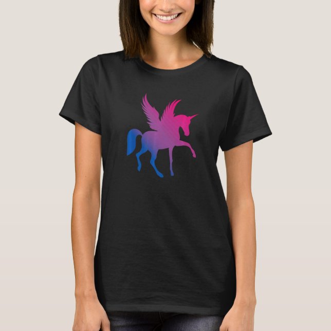 Bi Pride Flag Unicorn Bisexual Premium T Shirt (Framsida)