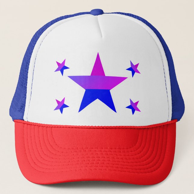Bi Pride Flagga Stars-Truckerkeps Keps (Framsida)