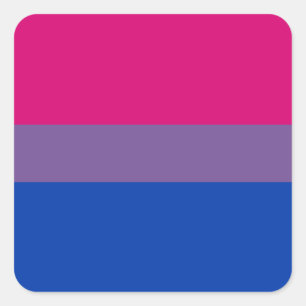 Bi Pride Flagga Sticker Lakan (kvadrat) Fyrkantigt Klistermärke
