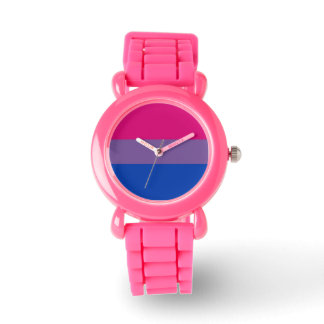 Bi Pride Flagga Watch (Rosa Glitter) Armbandsur