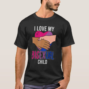 Bi Pride Heart I Kärlek My Bisexual Child Proud Lg T Shirt