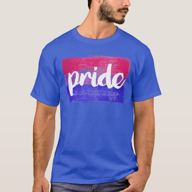 Bi Pride Målade T-Shirtar T Shirt (Framsida)