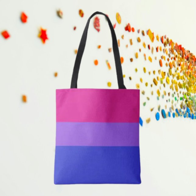 Bi Pride Shoulder Tote Tygkasse (Skapare uppladdad)