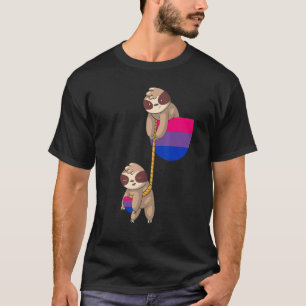 Bi Pride Sloth Pocket Bisexual Flagga Bisexuality T Shirt