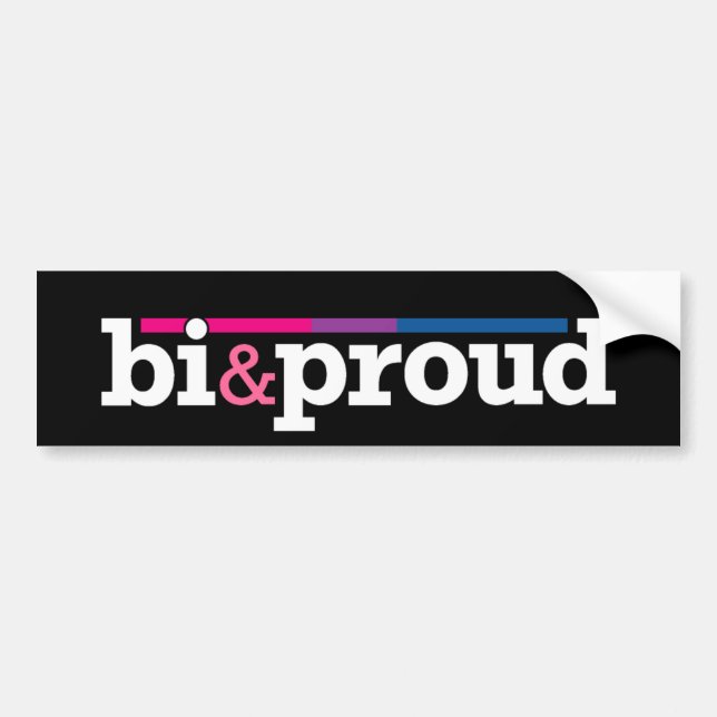 Bi&proud svart bildekal (Framsidan)