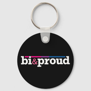 Bi&proud svart Keychain Nyckelring