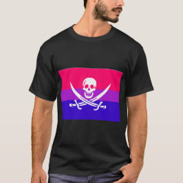 BI-rate White Jolly Roger Pride Flagga T Shirt