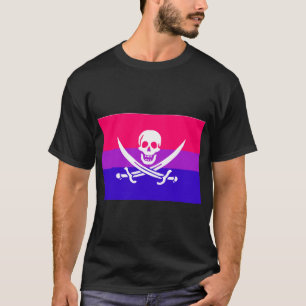 BI-rate White Jolly Roger Pride Flagga T Shirt