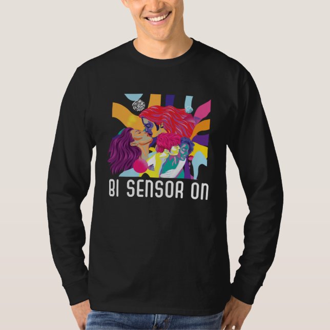 Bi Sensor On Bisexual Rainbow Pride Bisexuality LG T Shirt (Framsida)