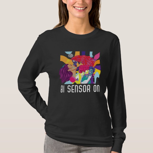Bi Sensor On Bisexual Rainbow Pride Bisexuality LG T Shirt (Framsida)