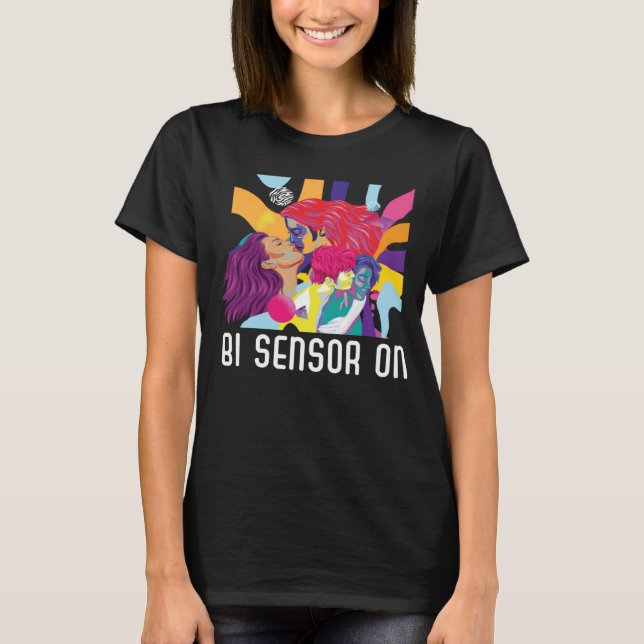 Bi Sensor on Bisexual Rainbow Pride Bisexuality LG T Shirt (Framsida)