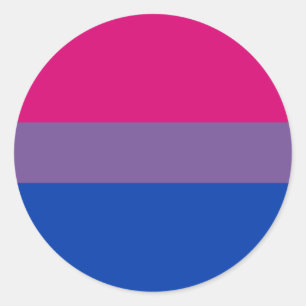 Bi-Sexual Pride Flagga Runt Klistermärke