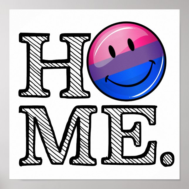 Bi-Sexuellt Flagga Hushållsuppvärmning Poster (Framsidan)