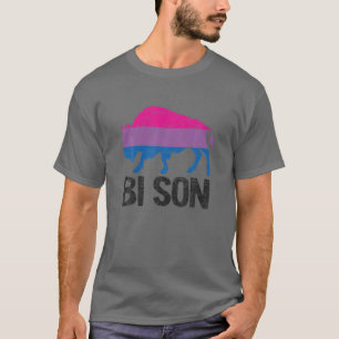 Bi Son Funny Bisexual Pride Pun Rainbow LGBT Flagg T Shirt