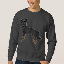 Bi-svart schäfer Brun Svart GSD Hund Lång Ärmad Tröja