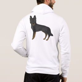 Bi-svart tysk schäferhund seriefigur GSD hund teck T Shirt