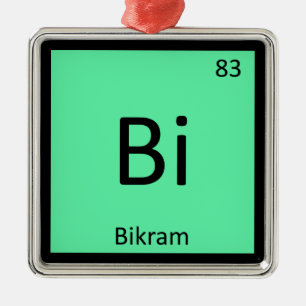 Bi - symbol för bord för Bikram Yogakemi Julgransprydnad Metall