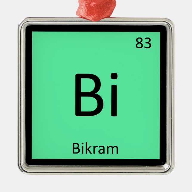 Bi - symbol för bord för Bikram Yogakemi Julgransprydnad Metall (Framsidan)