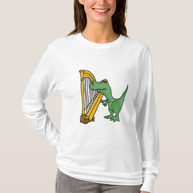 BI T-Rex som leker harpaskjortan T-shirt (Framsida)