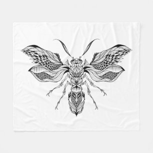 Bi-Wasp tatuering Fleecefilt