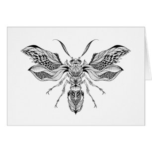 Bi-Wasp tatuering Hälsningskort