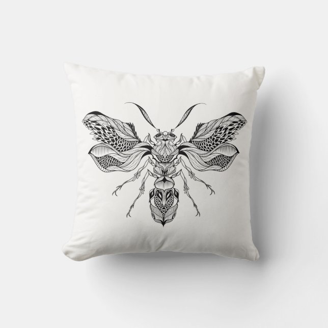 Bi-Wasp tatuering Kudde (Framsida)