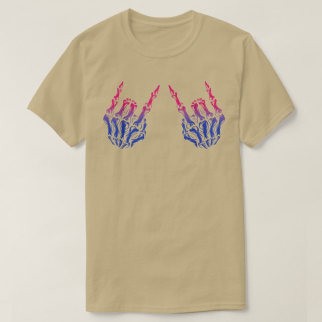 Bi Wife Energy Skeleton Sten Hand Biseual Pride LG T Shirt (Design framsida)