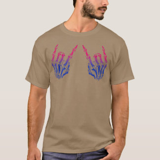 Bi Wife Energy Skeleton Sten Hand Biseual Pride LG T Shirt