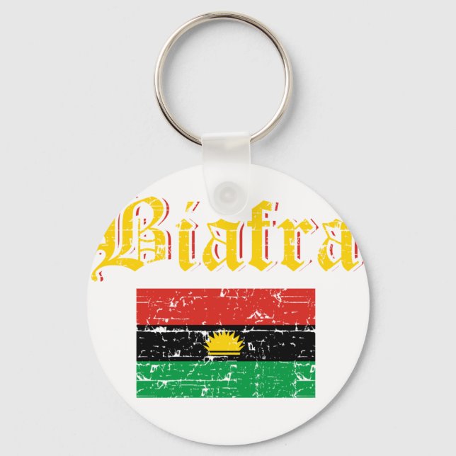 Biafra Flagga Nyckelring (Framsida)