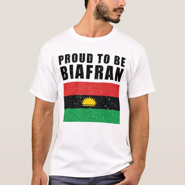 Biafra flagga - stolt över att vara biafan - biafr t shirt (Framsida)