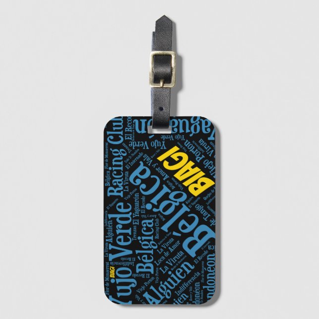 Biagi Tango Ord Art Bagagebricka (Framsida vertikal)