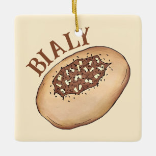 Bialy Jewish Bakery Onion Bread Poland Food Julgransprydnad Keramik