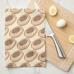 Bialy Jewish Bakery Onion Bread Poland Food Kökshandduk