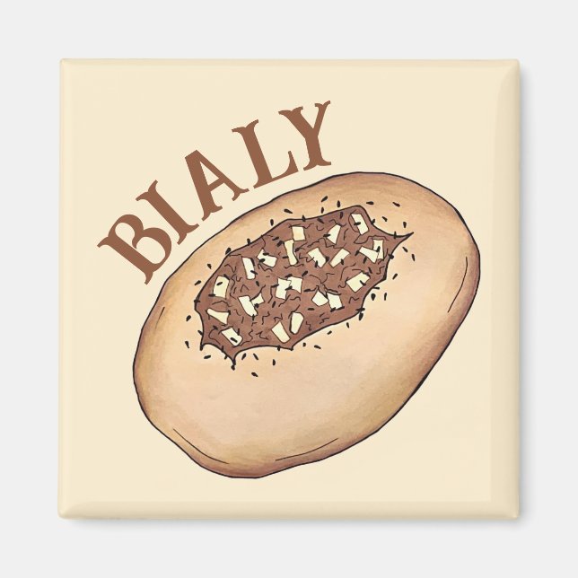 Bialy Jewish Bakery Onion Bread Poland Food Magnet (Framsidan)