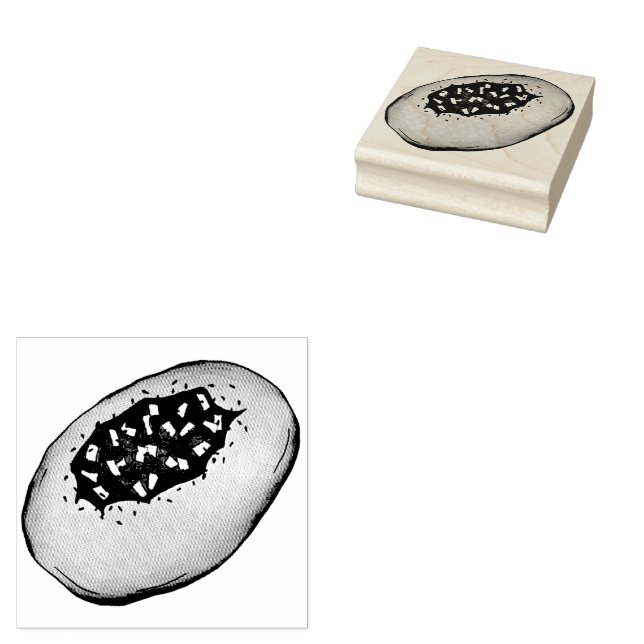 Bialy Jewish Bakery Onion Bread Poland Food Stämpel (Stämplad)