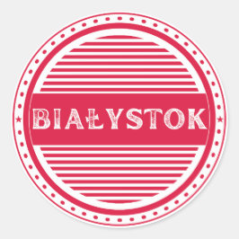 Bialystok City Pride Emblem – Polish Identity Runt Klistermärke