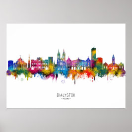 Białystok Poland Skyline Poster