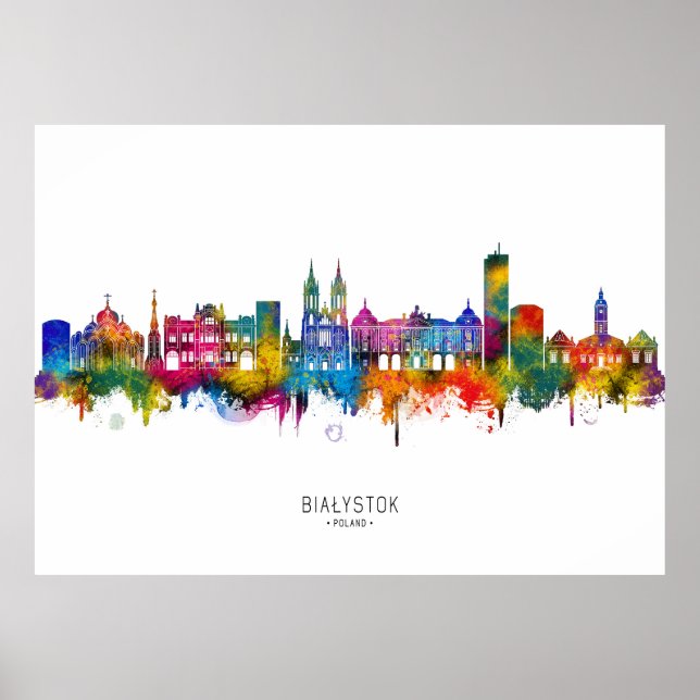 Białystok Polen Siluett Poster (Framsidan)