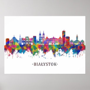 Białystok Polen Skyline Poster
