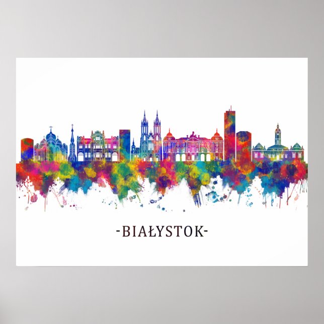 Białystok Polen Skyline Poster (Framsidan)