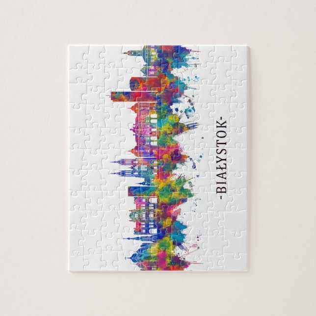 Białystok Polen Skyline Pussel (Vertikal)