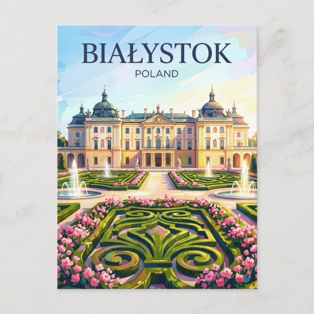 Białystok Polen Vykort (Framsida)