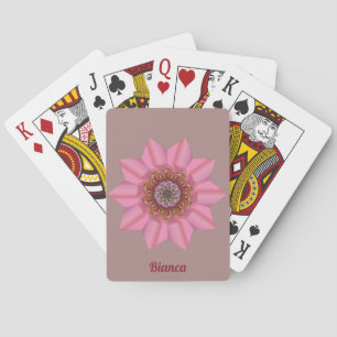 ~ BIANCA~ 3D Rosa Stjärna Design ~ Original Casinokort