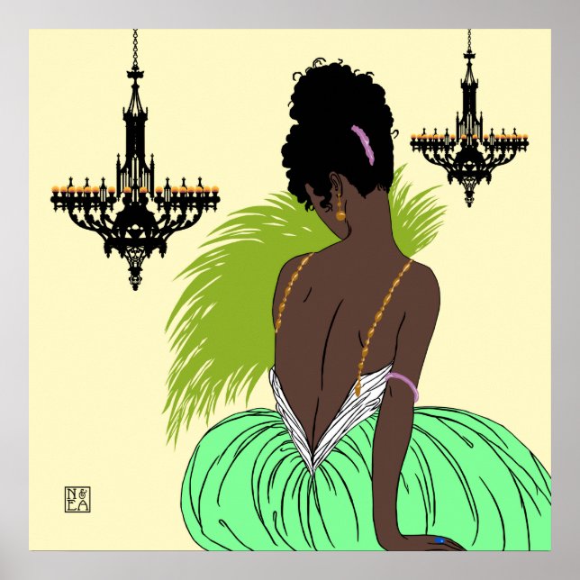 Bianca i Grönt - Skriver ut/Poster Poster (Framsidan)