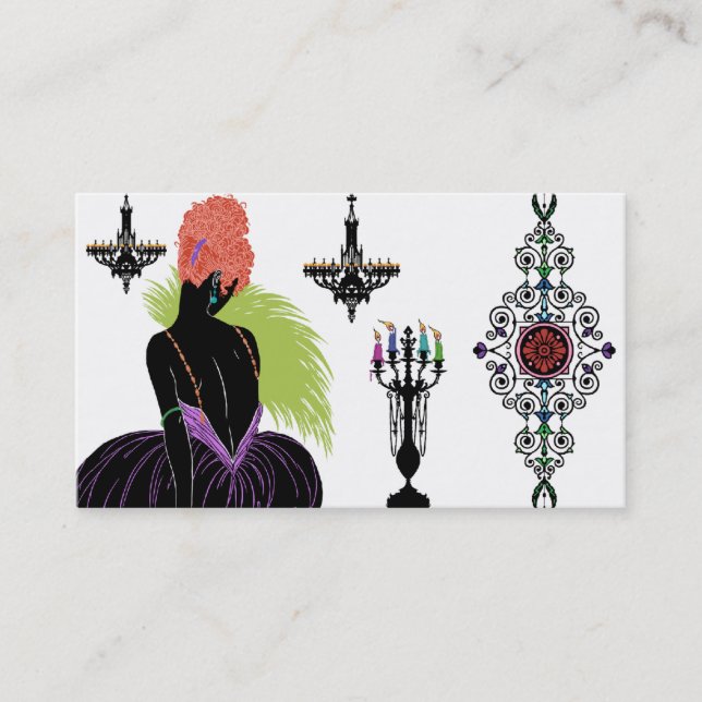 Bianca i svarten & vit - visitkortar visitkort (Framsida)